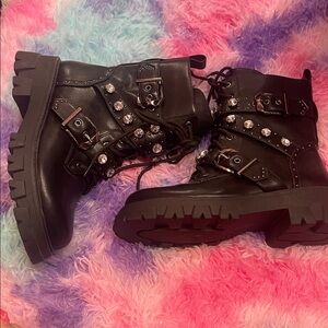 Black Studded Women's Boots